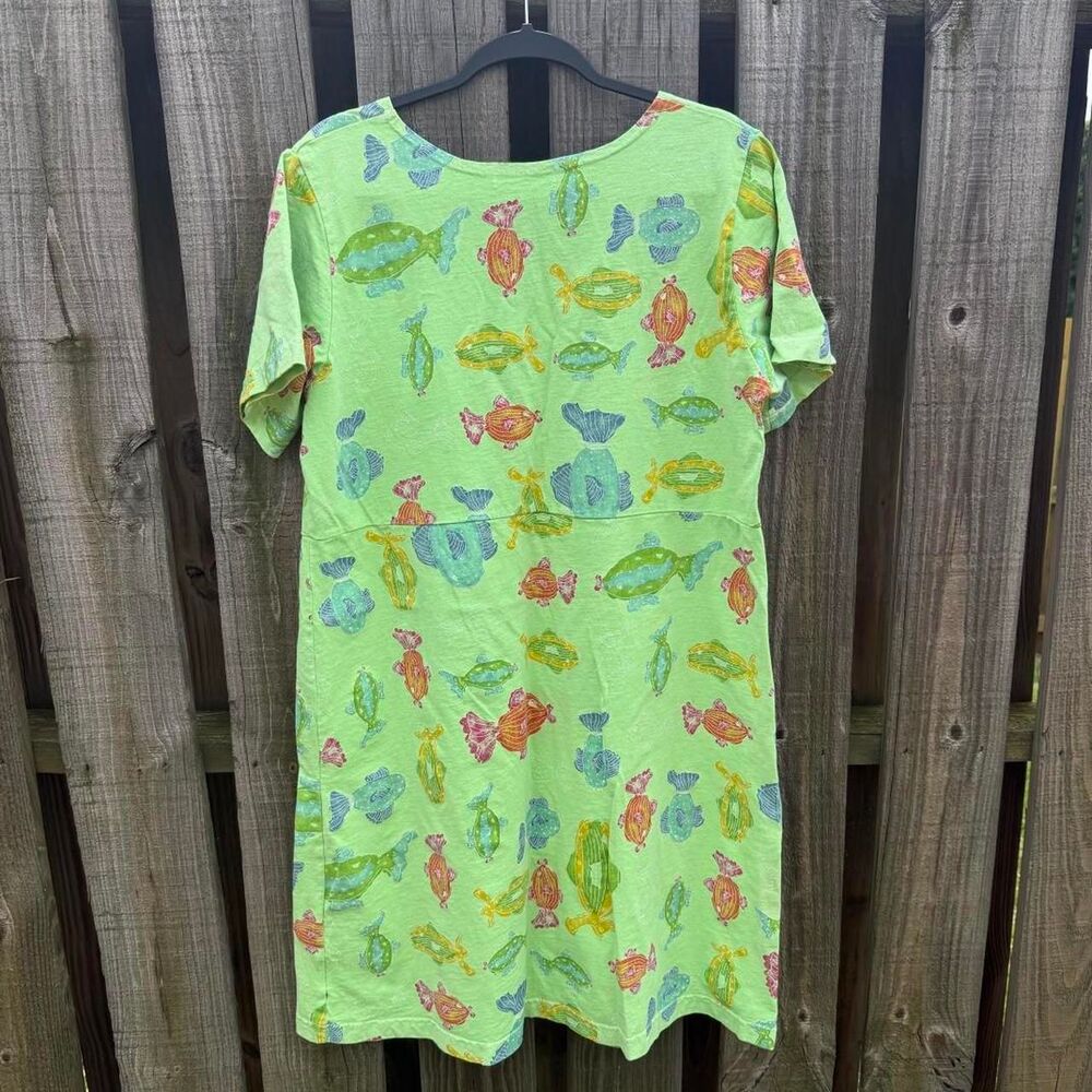Summer Fish T-Shirt Dress Size Large Kidcore - Picture 5 of 5